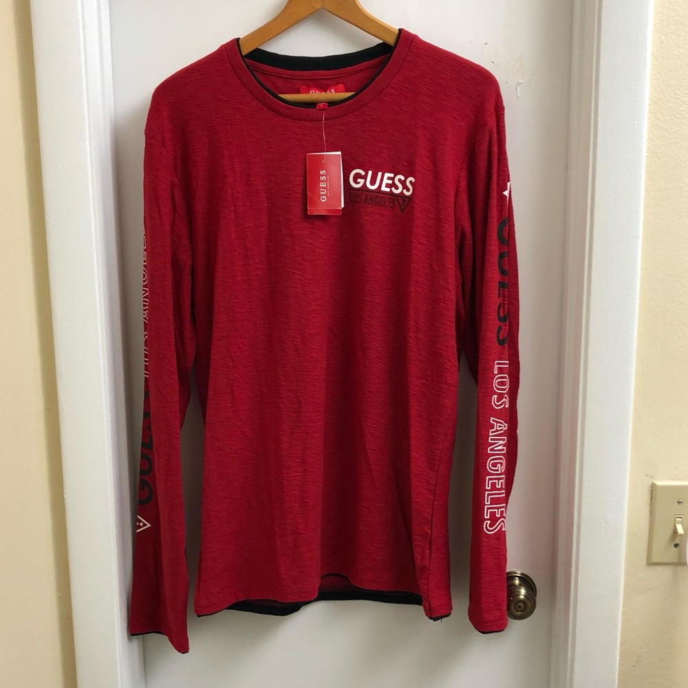 New with tags guess long sleeve shirt size mens L